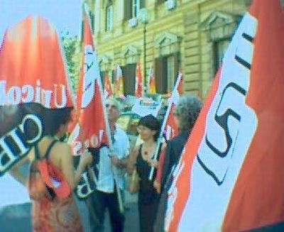 Sciopero di Venerd 13 luglio 2007 - Manifestazione davanti al Ministero del Tesoro a Roma contro la permanenza dello 